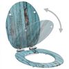 vidaXL Toiletbril met soft-close deksel oud hout MDF