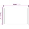 vidaXL Badkamerspiegel LED 50x70 cm