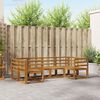 vidaXL Buiten bankenset 6 pcs Naturel Massief Acaciahout