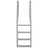 vidaXL Dok/zwembadladder met 4 treden aluminium 167 cm