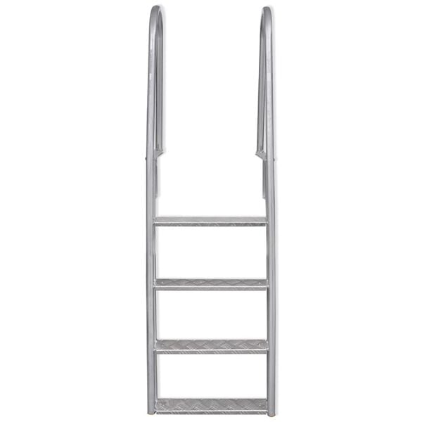 vidaXL Dok/zwembadladder met 4 treden aluminium 167 cm