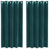 vidaXL Verduisterende gordijnen 2 pcs Donkergroen 140 x 175 cm Fluweel