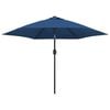 vidaXL Parasol met metalen paal 300 cm blauw