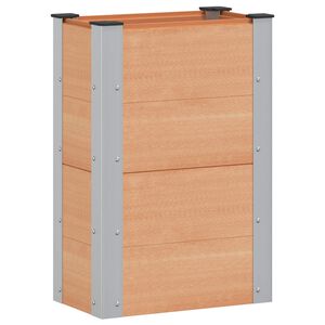 vidaXL Verhoogde plantenbak Bruin 50 x 30 x 72 cm WPC en Aluminium