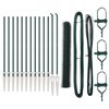 vidaXL zeshoekig gaasgek met palen 25 x 1,4 m PVC-Coated Staal Groen