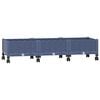 vidaXL Tuinschaal met wielen Blauw Grijs 120 x 40 x 33 cm PP