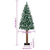 vidaXL Slanke Kerstboom Groen 210 cm PVC en massief dennenhout