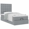 vidaXL Ottoman bed met matras 80x200cm stof lichtgrijs