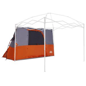 vidaXL Binnentent met dak Grijs en Oranje 280 x 220 x 176 cm taft