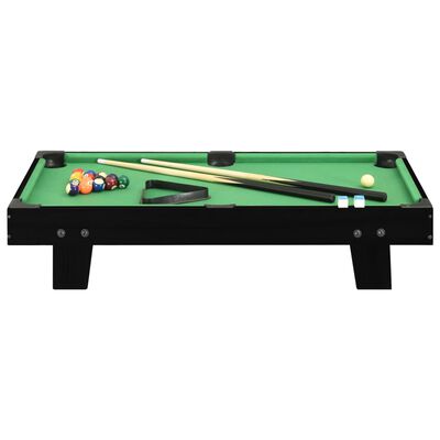 vidaXL Minipooltafel 3 Feet 92x52x19 cm zwart en groen