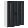 vidaXL Wandkast LUCCA Zwart 80 x 31 x 100 cm Bewerkt hout