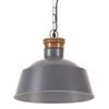 vidaXL Hanglamp industrieel E27 32 cm grijs
