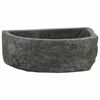 vidaXL Wandbasin Onregelmatig Grijs 45 x 35 x 15 cm Riviersteen
