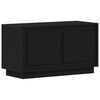 vidaXL TV-kast 80 x 35 x 45 cm Zwart eiken Bewerkt hout