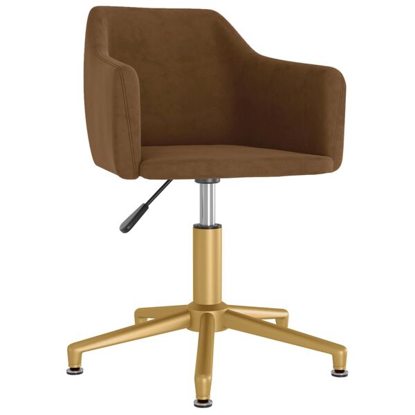 vidaXL Eetkamerstoelen draaibaar 6 st fluweel bruin