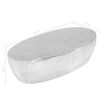 vidaXL salontafel 100x50x28 cm gehamerd aluminium zilver