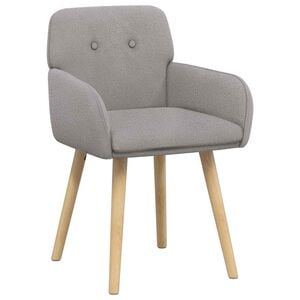 vidaXL Eettafelstoelen 2 st Boucl&eacute; Lichtgrijs 59 x 57 x 85 cm