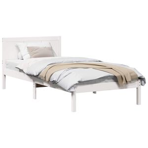vidaXL Bedframe Wit 90 x 190 cm Massief grenenhout