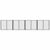 vidaXL Hondenhek 4 pcs Zwart 100 x 80 cm Gegalvaniseerd staal