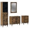 vidaXL Badkamermeubelset 4 st Bruin 62 x 33 x 58 cm Massief Mango Hout