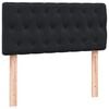 vidaXL Boxspring met matras fluweel zwart 80x220 cm