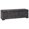 vidaXL Opbergbox met opslag Zwart 110 x 35 x 45 cm