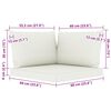 vidaXL 8-delige Loungeset met cr&egrave;mekleurige kussens