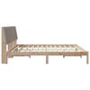 vidaXL Bedframe met hoofdeinde Bruin 200 x 200 cm Massief grenenhout