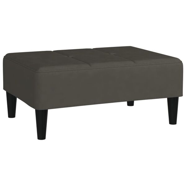 vidaXL Voetenbank 78x56x32 cm fluweel donkergrijs