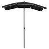 vidaXL Parasol met paal 200x130 cm zwart