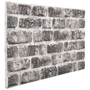 vidaXL Wandpanelen 10 st 100 x 50 cm Donkergrijs en Wit EPS-schuim