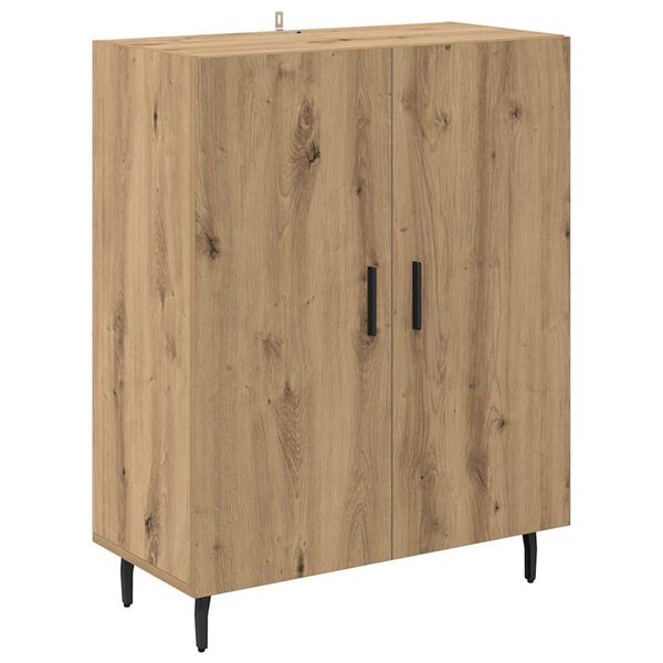 vidaXL Dressoir Artisan Eiken 69,5 x 34 x 90 cm Bewerkt hout