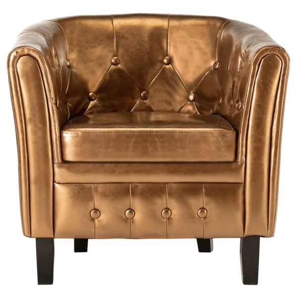 vidaXL Kuipstoel kunstleer bruin