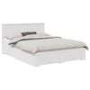 vidaXL Bedframe met hoofdeinde met lade Wit 150 x 200 cm Bewerkt hout