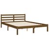 vidaXL Bedframe met hoofdbord massief hout honingbruin 140x190 cm