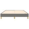 vidaXL Boxspring bed stof donkergrijs 140x190 cm
