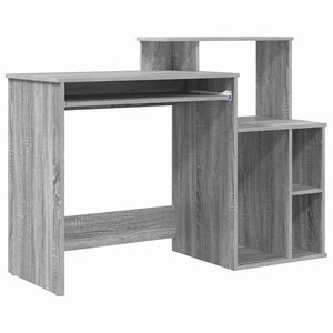 vidaXL Bureau Grijs Sonoma 120,5 x 44 x 88,5 cm Bewerkt hout