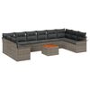 vidaXL Tuinbankenset 11 st 10-Aantal zitplaatsen Grijs poly rattan