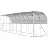 vidaXL Kippenhok Tegen de Muur zilver 600 x 150 x 215 cm