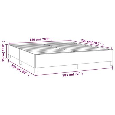 vidaXL Bedframe zonder matras stof taupe 180x200 cm