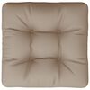 vidaXL Palletkussen 50x50x12 cm stof taupe