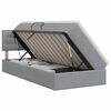 vidaXL Opbergbed met matras Lichtgrijs 90 x 190 cm fluweel