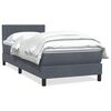 vidaXL Boxspring met matras fluweel donkergrijs 90x210 cm