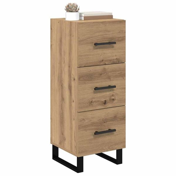 vidaXL Dressoir met lade Artisan Eiken 34,5 x 34 x 90 cm