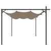 vidaXL Pergola met uitschuifbaar dak 395x292x230 taupe