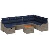 vidaXL Tuinbankenset 9 st Grijs poly rattan