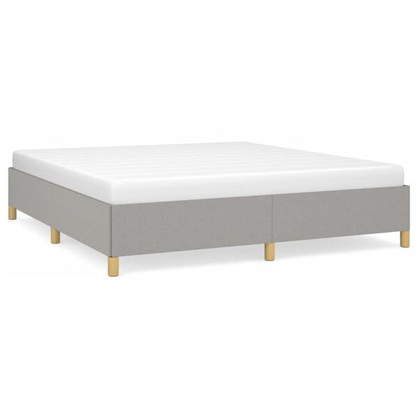 vidaXL Boxspring bed stof lichtgrijs 180x200 cm