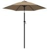 vidaXL Parasol 200x224 cm aluminium taupe