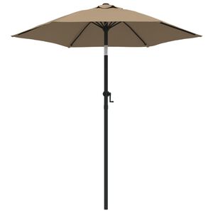 vidaXL Parasol 200x224 cm aluminium taupe