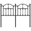 vidaXL Hoofdbord 120 cm metaal zwart
